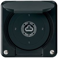 UP-Schlüsselschalter robusto IP55 Klappdeckel ohne Zylinder S3/1P schwarz Kombi