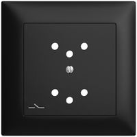 Kit frontale EDIZIOdue nero 88×88mm 2×T12/1 con shutter