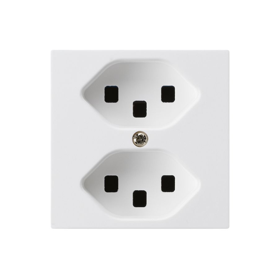 Steckdose kallysto 2×T23 weiss mit Steckklemmen