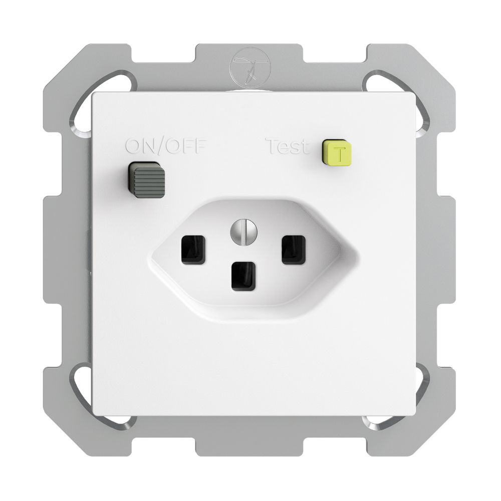 Prise ENC EDIZIOdue T23 FI 30mA FM, blanc