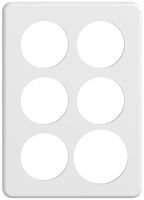 UP-Abdeckplatte STANDARDdue SNAPFIX® 3×2/2×3 5×Ø50 1×Ø58 150×210mm ws