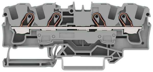 Borne de passage joignable WAGO TOPJOB S 6mm² 41A 800V Push-in 4×1 DIN35 no