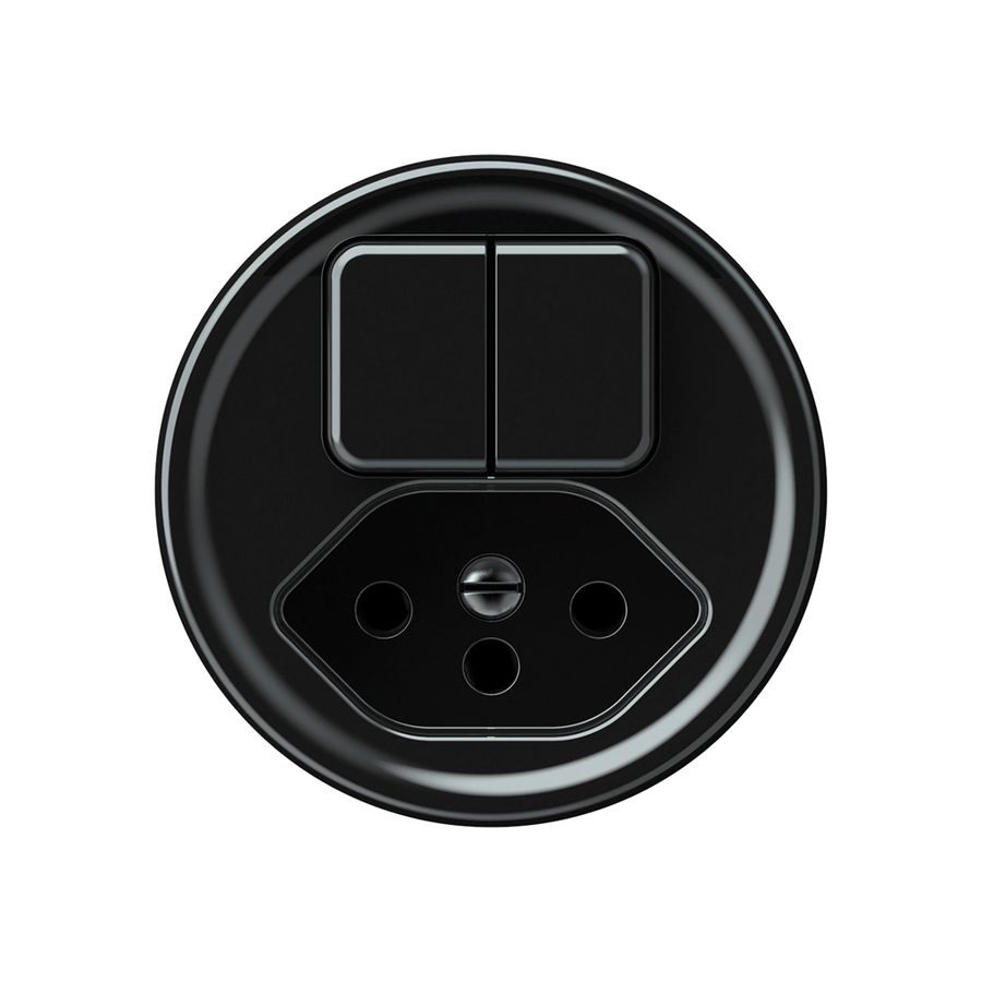 Combinaison origin 2×touches 2CO+T13 1P 0<1 10A 230V 60×60mm noir