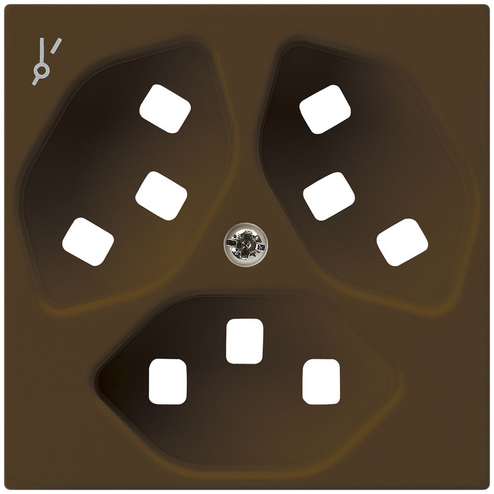 Plaque frontale pour prise Hager kallysto 3×T23 1×S H brun
