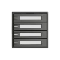 Pulsante universale EDIZIO.liv UNI SNAPFIX® 12…48V c.LED 4× com.1T targ.grs