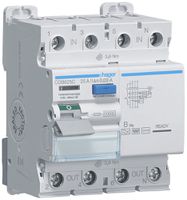 Fehlerstrom-Schutzschalter Hager RCCB (RCD) 4P 400V 0.03A Typ B hfq 25A 10kA 4TE