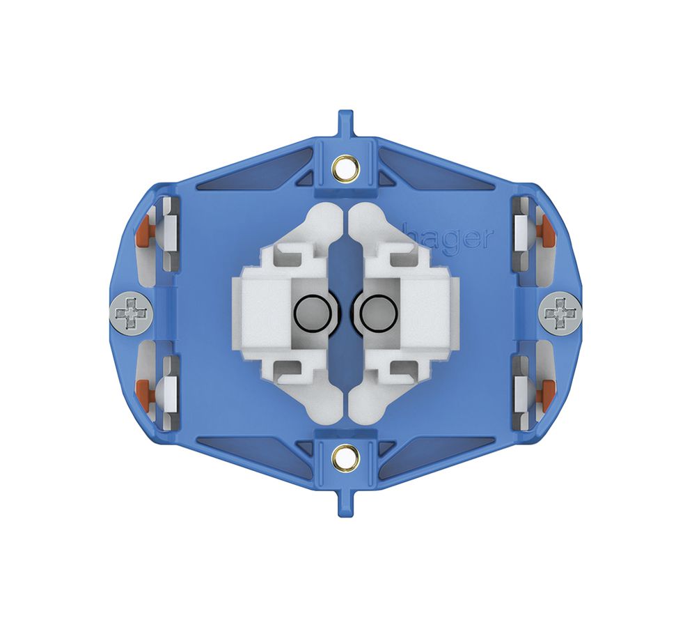 Interrupteur à poussoir lumineux Hager sch 1 (3+3) 1×LED