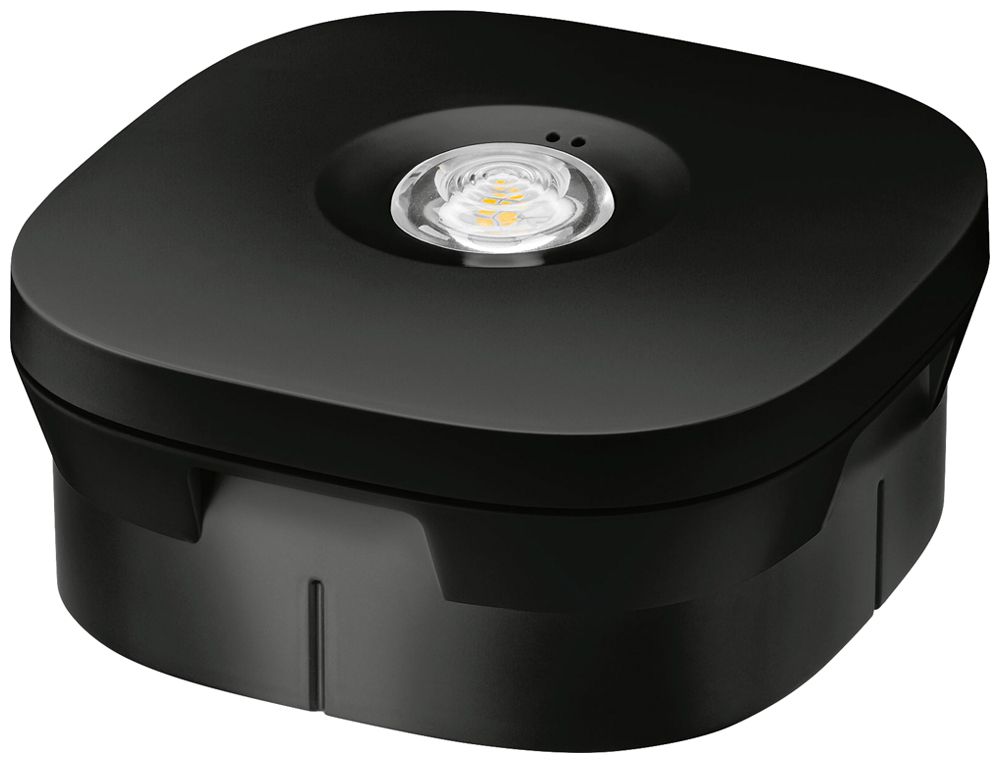 LED-Sicherheitsleuchte Tridonic R2A BASIC 3W 1h Bereitschaft Prüftaste schwarz