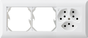 UP-Kombination KLI 1x3 , Leer + leer + 3×T13/1S ws