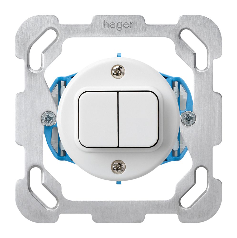 Einsatz zu UP-Drucktaster basico W+W/1L mit Befestigungsplatte weiss