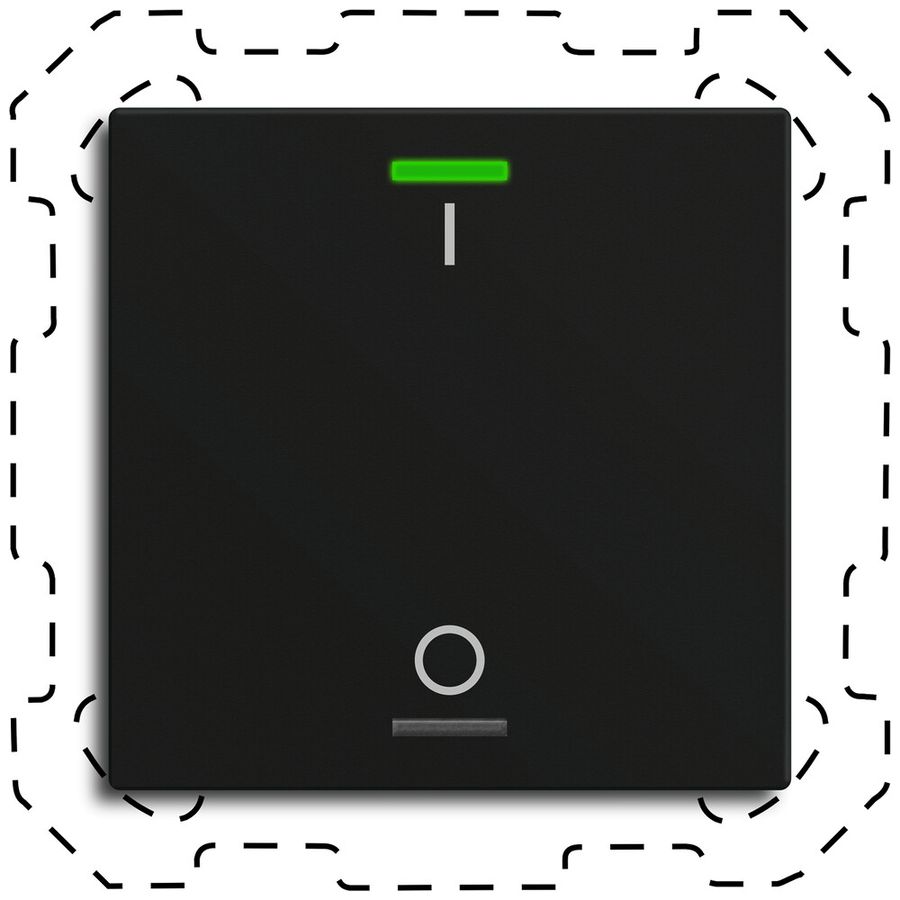 EB-Taster KNX RGBW MDT TAL-60T1B16.02S Temp 1T/2B schwarz matt "I/O"