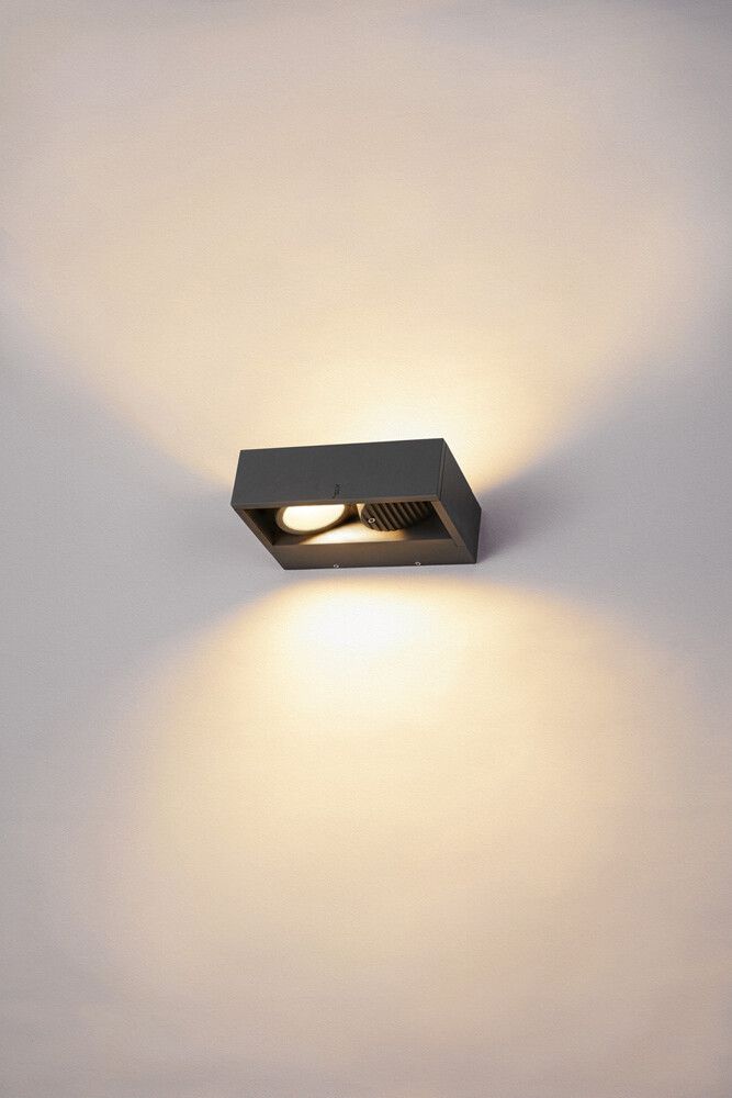 LED-Wandleuchte SLV ESKINA 27W 2200lm 830/840 IP65 direkt/indirekt 95° anthrazit