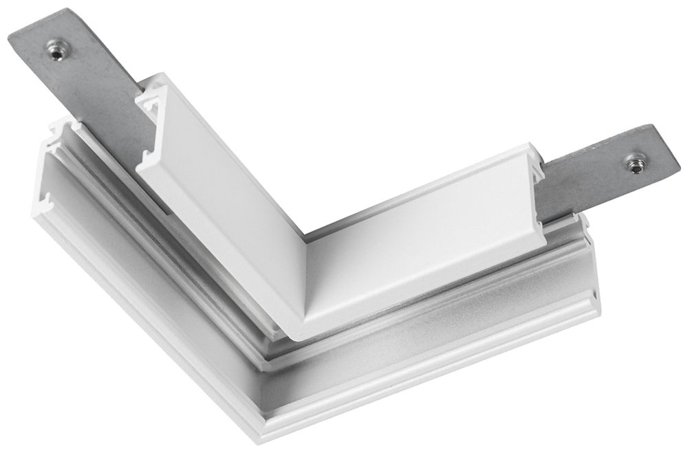 L-Verbinder SLV 48V TRACK Aluminium 71×71×21.9mm Standard links weiss