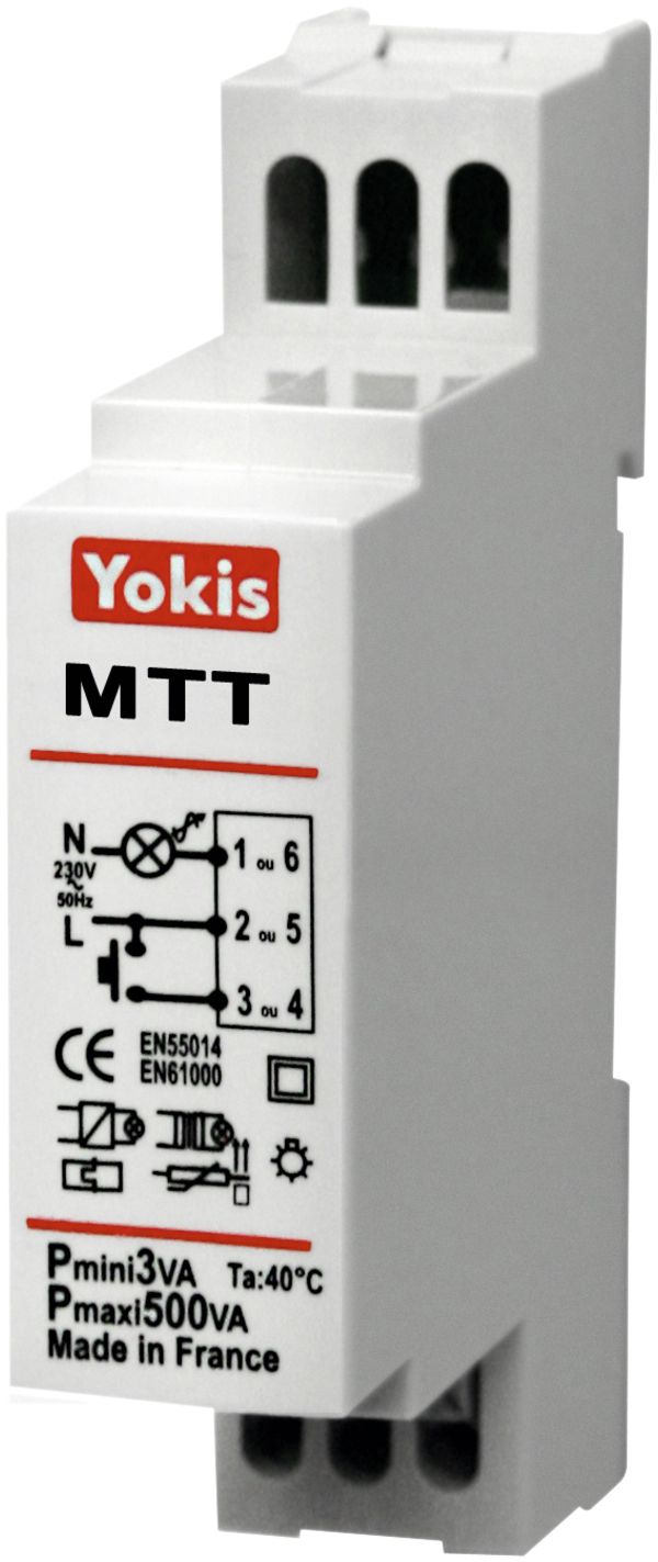 REG-Zeitschaltrelais Yokis 2min…4h 230V 3…500W 2.2A