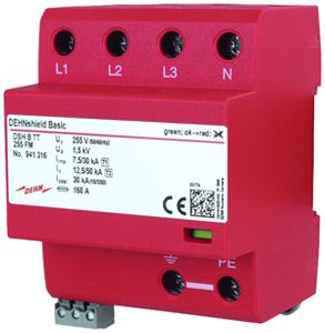 Scaricatore combinato DEHN/elvatec SE DSH B TT 255 FM, TN-S, TT, 230V 30kA