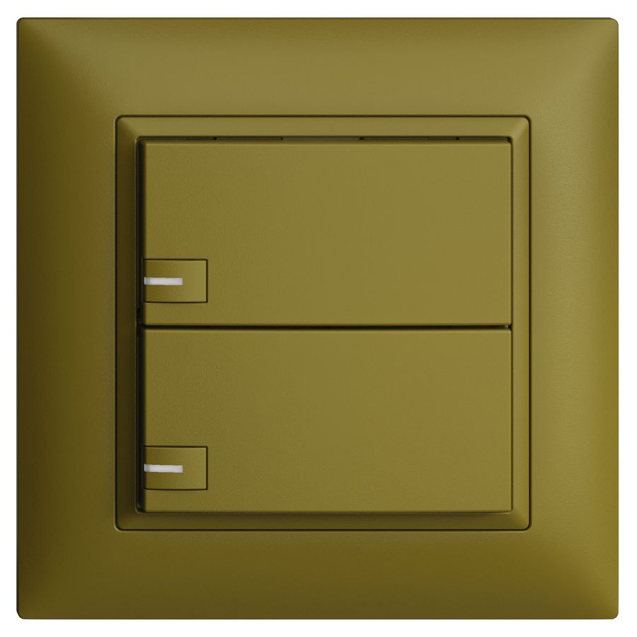 Poussoir KNX RGB ENC EDUE FMI, 250mW, a.LED RGB, 2×poussoir, comm.1×touche, ov