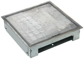 Zugdose Al H=72…100mm mit Teppichkante zu U-Kanal 40×200mm