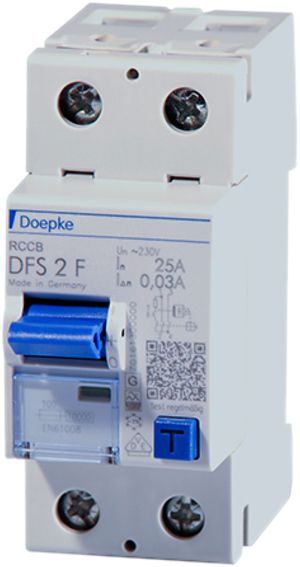 Interruttore differenziale Doepke 25A 30mA 2L tipo F