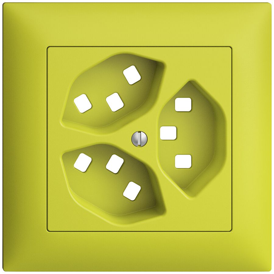 UP-Frontset EDIZIOdue lemon 88×88mm 3×T23