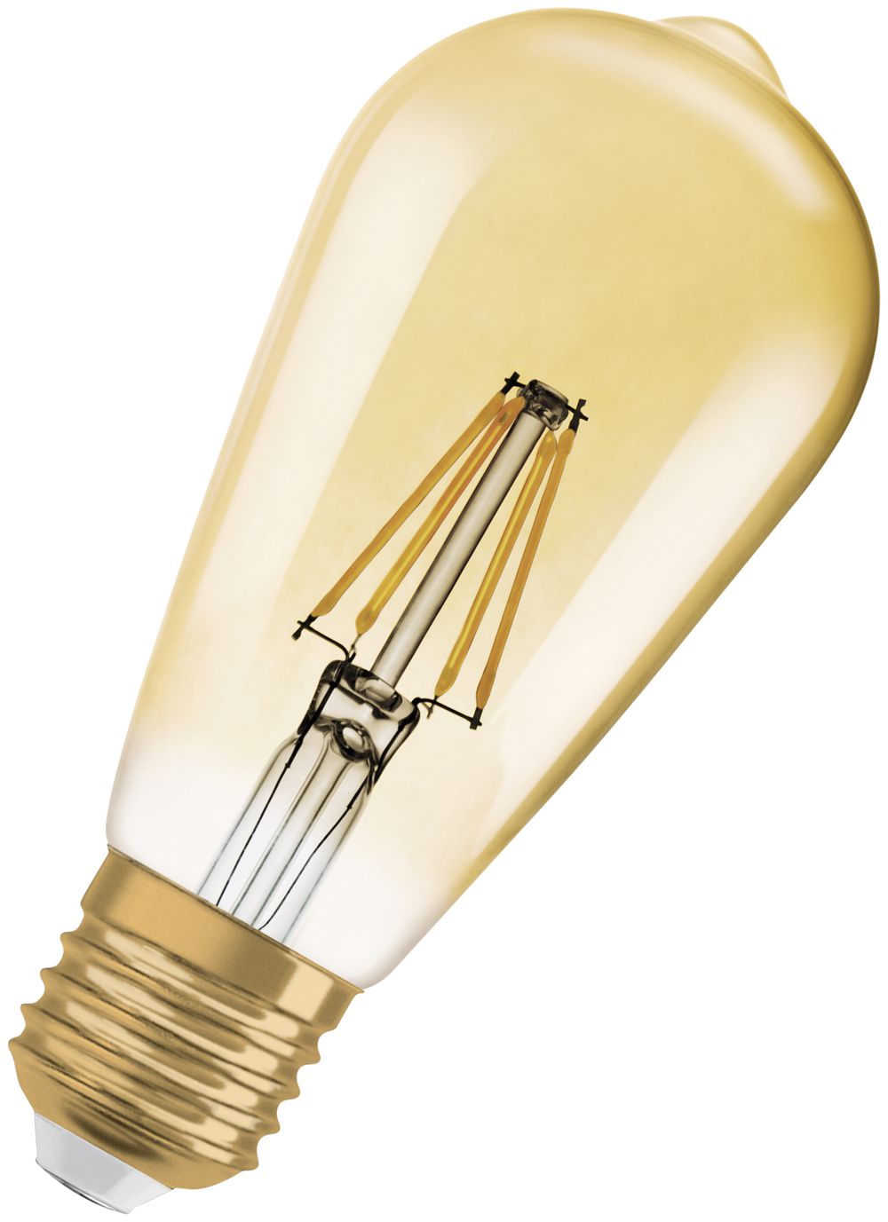 Lampe LED 1906 EDISON E27, 2.8W, 240V, 2400K, Ø64×145mm, or, clair