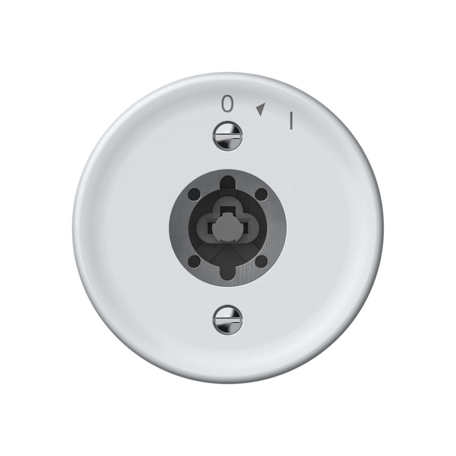 Poussoir pivotant origin sans cylindre 1P 0<1 10A 230V 60×60mm blanc