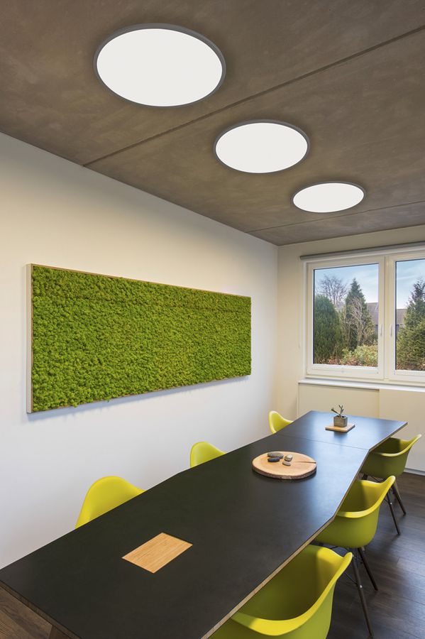 LED-Deckenleuchte SLV PANEL 60 ROUND CL 42W 3150lm 3000K 110° Ø600mm silber