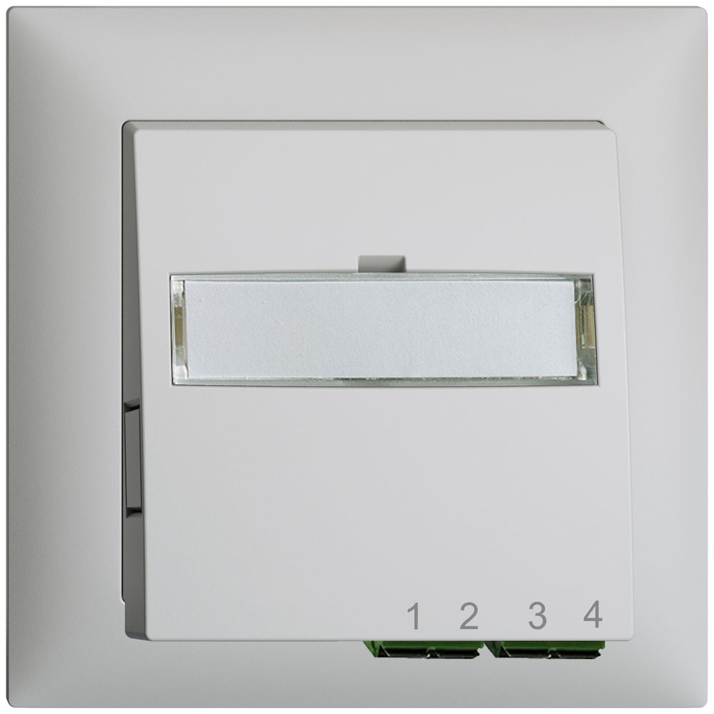 UP-Anschlussdose FTTH EDIZIOdue FH 2×LC APC Duplex FMI hellgrau