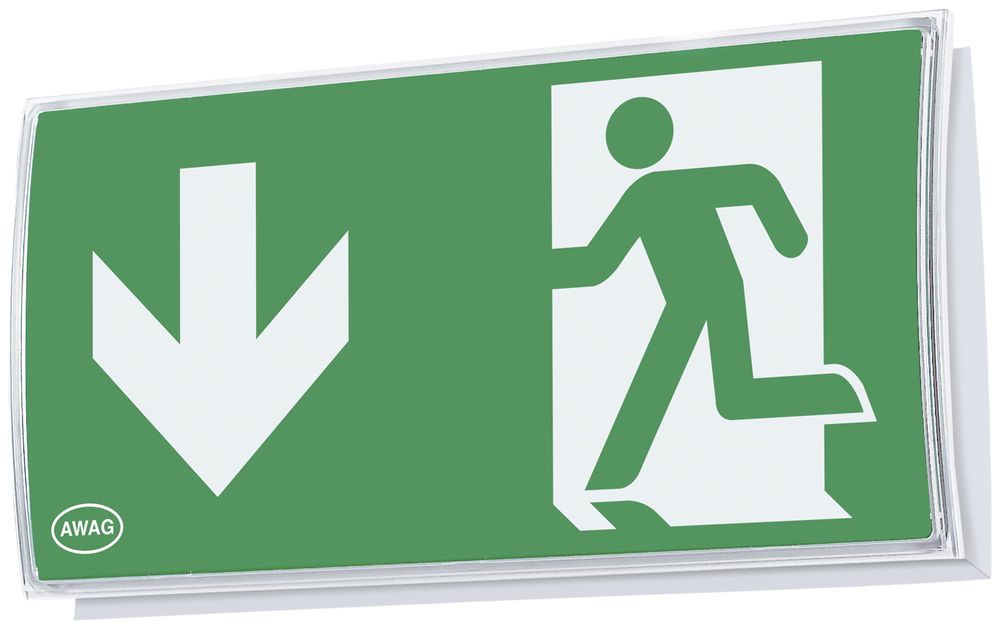 LED-Rettungszeichenleuchte AWKC-D-013-AT 6.1W 3h 340×175×100mm