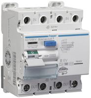 Fehlerstromschutzschalter Hager 3P+N 10kA 25A 30mA Typ B EV 4TE