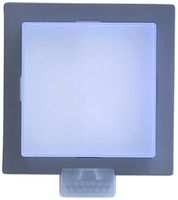 LED-Wandleuchte Z-Licht PIR Cube SEN 5.5W 500lm 3000K IP65 115×115mm grau