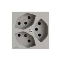 Steckdose EDIZIO.liv SNAPFIX® 3×T13 1×S hgu