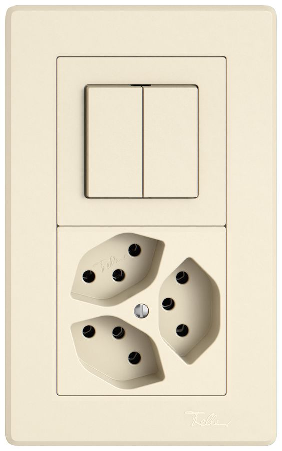 Combinazione INC EDIZIO.liv SNAPFIX® 2×1 156×96mm schema 1/3+3/1L+3×T13 crema