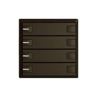 Poussoir KNX RGB EDIZIO.liv SNAPFIX® capteur temp.RGB-LED 4× comm.2T br