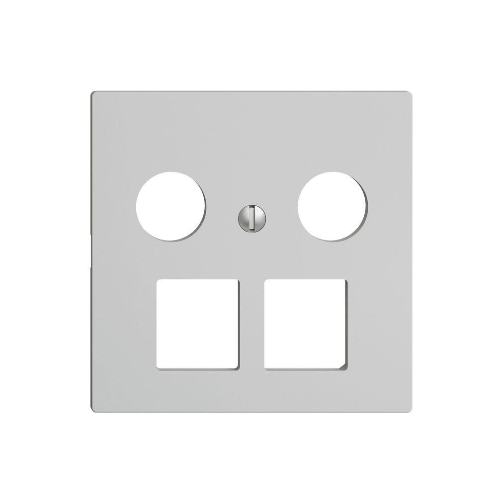 Kit de recouvrement EDIZIOdue F, p.prise multimédia, p.2×RJ45 Keystone grc