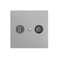 Prise TV-R ENC EDIZIOdue 11dB silver à large bande 5…2000MHz, F