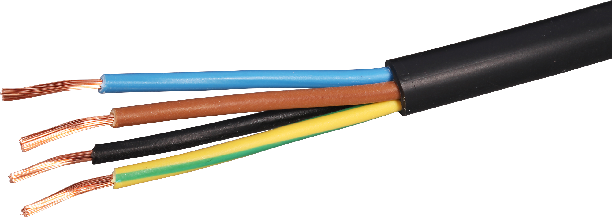 Câble Td 4×1mm² 2LNPE noir Eca