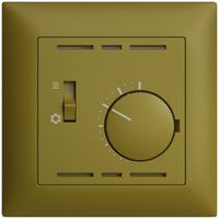 UP-Abdeckset für Thermostat EDIZIOdue, Schalter Heizen/Kühlen, 88×88mm, olive