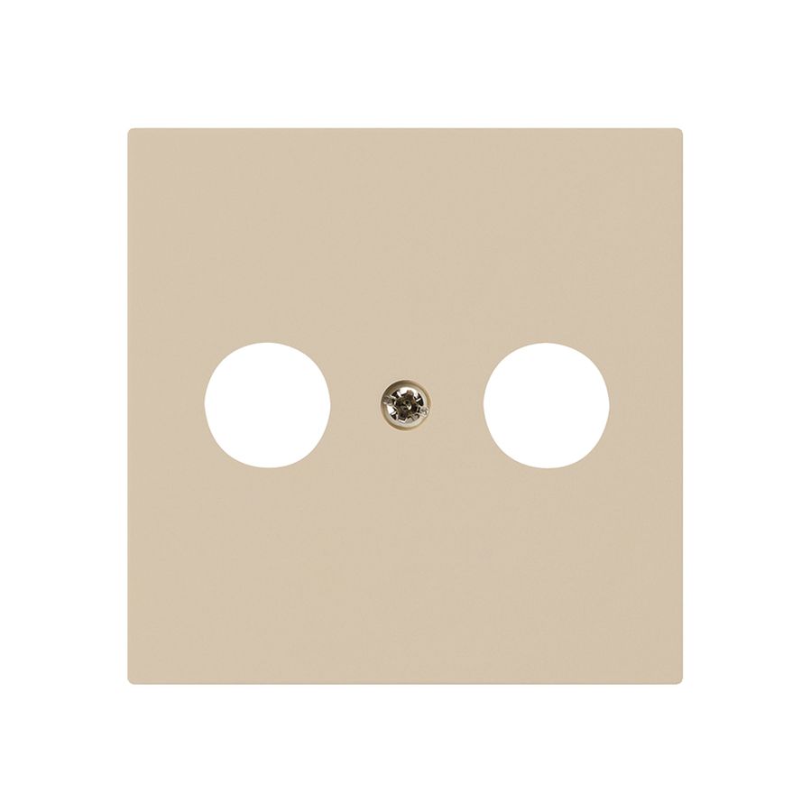 Placca frontale kallysto beige per R/TV 60×60mm