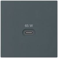 USB-Ladesteckdose Hager kallysto Typ C 65W 3250mA anthrazit