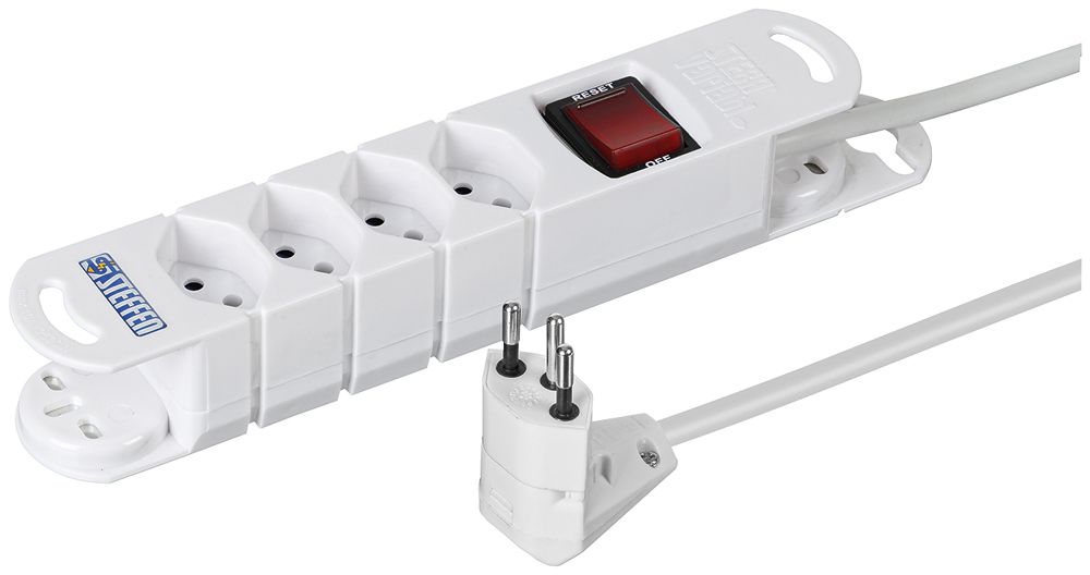 Prise multiple Steffen VARIABL Peachick 4×T13 3m blanc