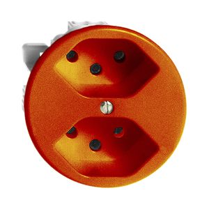 UP-Steckdose FH 2×T13 P orange