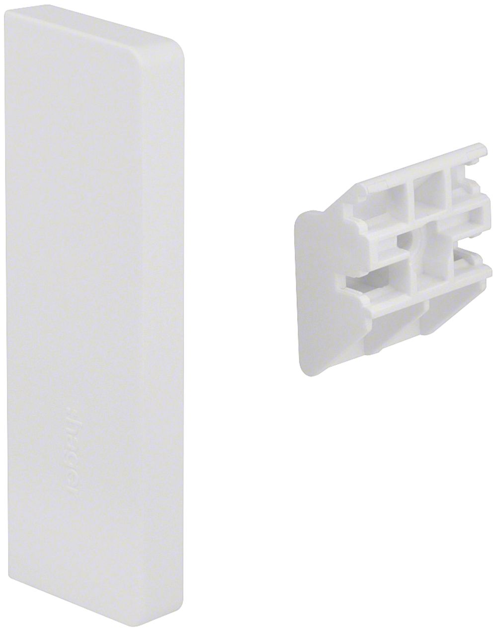Embout de fermeture Hager pour SL20080 blanc pur avec lèvre flexible