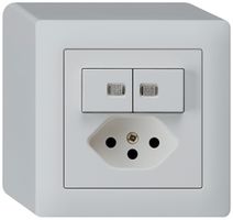 Combinazione luminosa AP 1/3+3/1P+T13 grigio chiaro kallysto 2 lenti