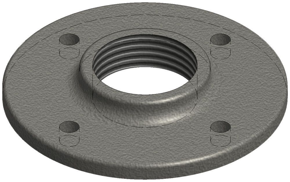 Brida di suolo Woertz 100mm M40 grigio