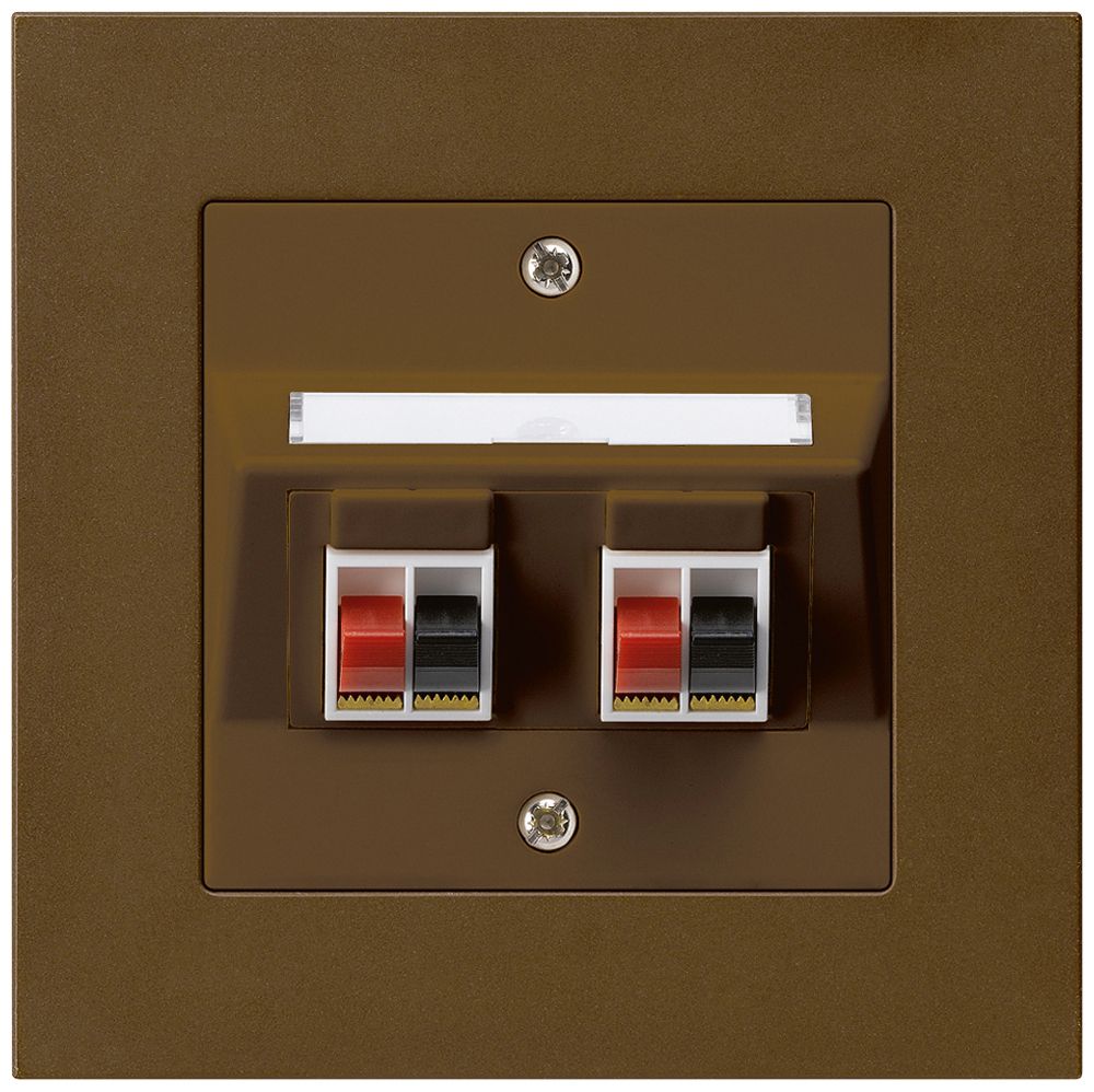 Prise ENC audio kallysto.pro 2× brun borne à étrier pour 2 haut-parleurs