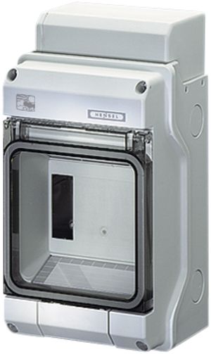 Tableau de distribution AP Hensel 1-rangée 228×126×111mm 4.5UM (4.5×18 mm) IP65