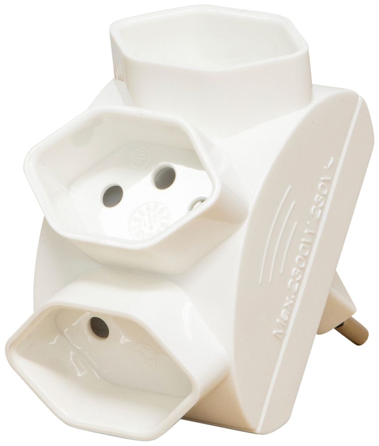 Abzweigstecker Brennenstuhl 3×T13 weiss