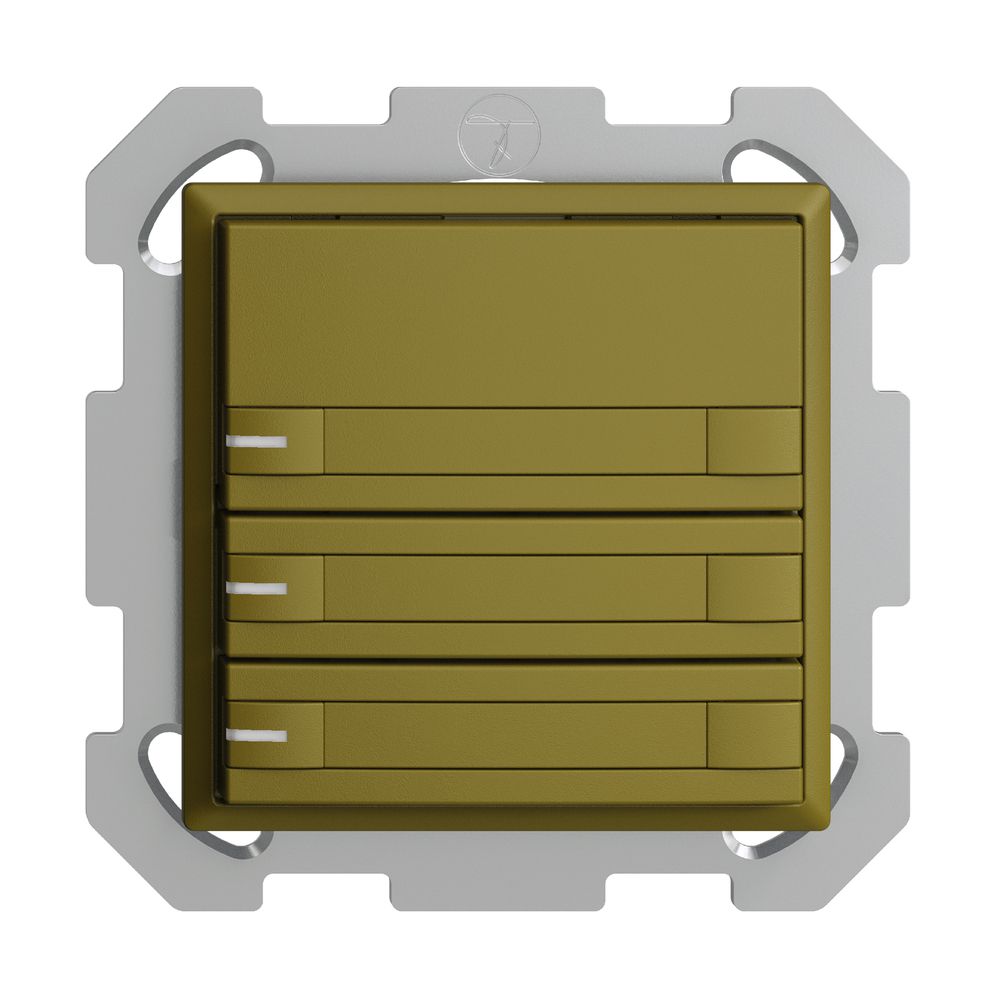 Poussoir KNX RGB ENC EDUE, 250mW, a.LED RGB, papier, 3×poussoir, C.2×T., ov