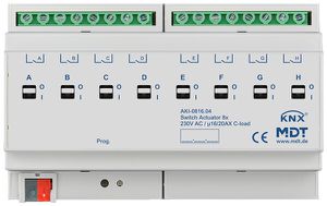 REG-Schaltaktor KNX MDT AKI-0816.04 8-Kan 16A 230VAC 8TE