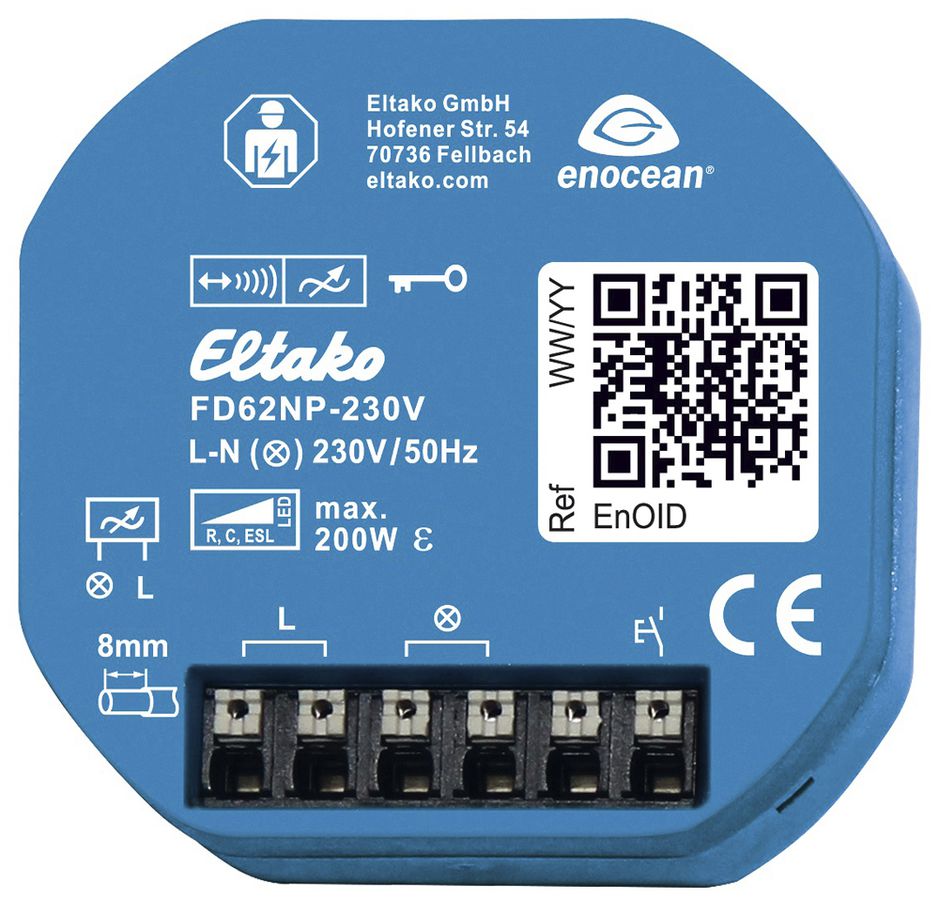 EB-RF-Universal-Dimmaktor Eltako FD62NP-230V 200W ohne N